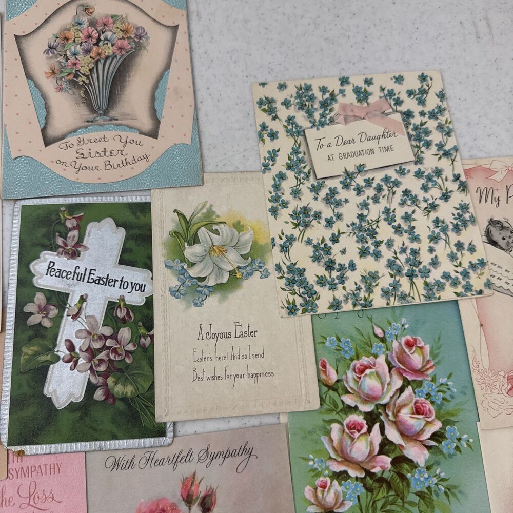 Vtg Lot USED All-Occasion Novelty Greeting Cards Junk Journal Scrapbooking - Picture 13 of 16